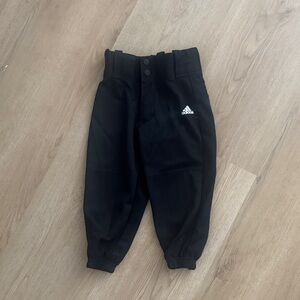 Adidas Kids Black Baseball Pants with Logo